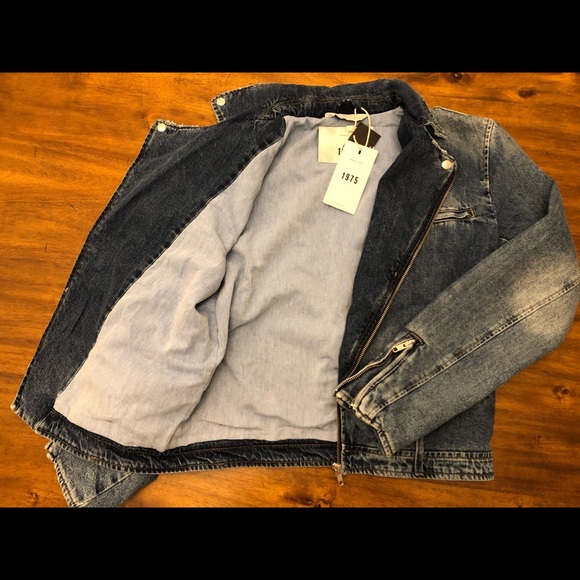 ❌SOLD❌Zara Man Original Denim 1975 Biker Jacket - Picture 8 of 8